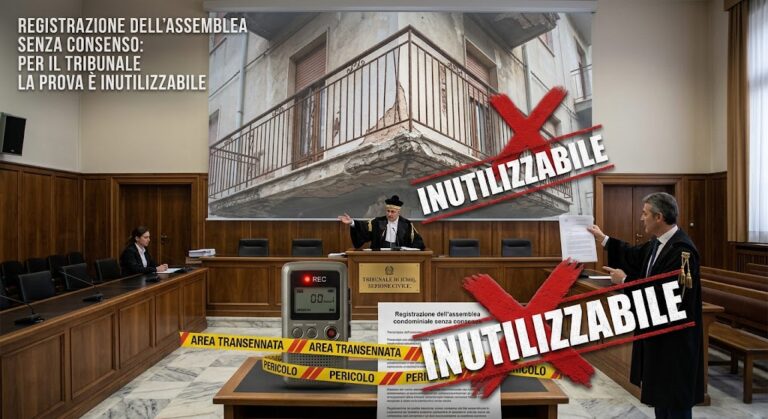 Registrazione dell’assemblea senza consenso: per il Tribunale la prova è inutilizzabile